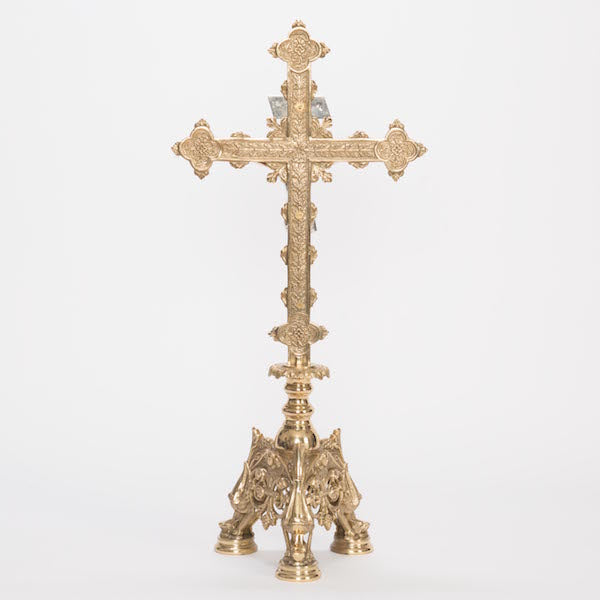 Baroque Brass Altar Crucifix