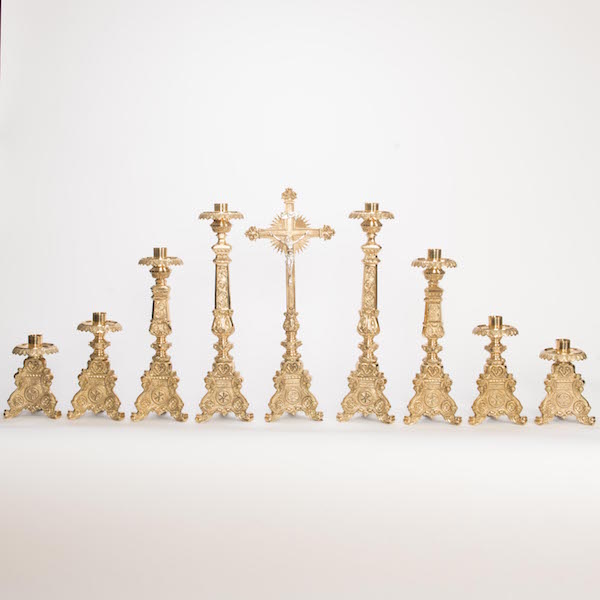 Baroque Style Altar Brass Candlestick