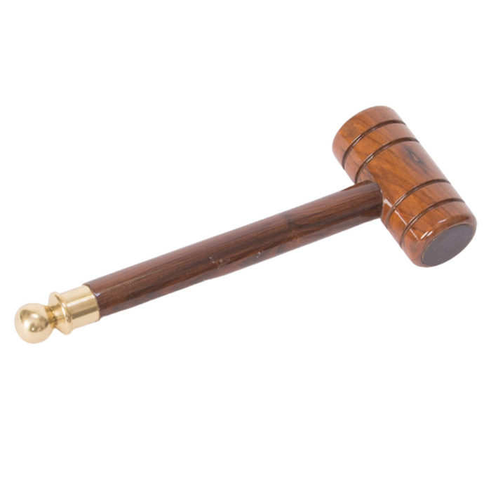 Bell and Gong Mallet Wood Mallet with brass detail for Gongs and Bells.