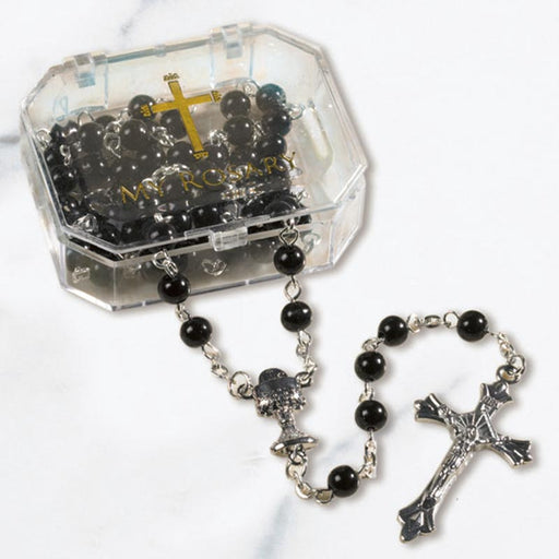 Black First Communion Sacramental Rosary