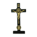 Black Stand St. Benedict Crucifix Black wood crucifix featuring a St. Benedict center.