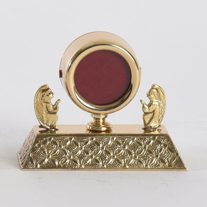 Small Solid Brass Reliquary with Base