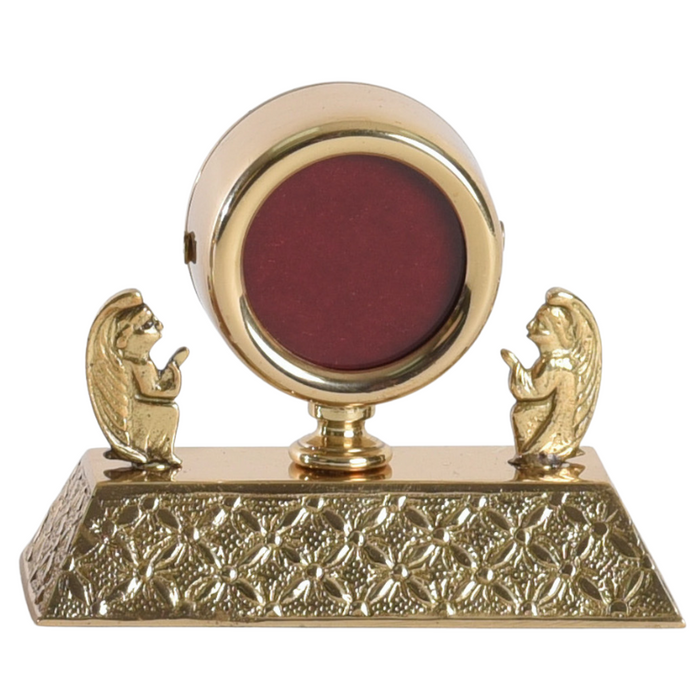 Small Solid Brass Reliquary with Base