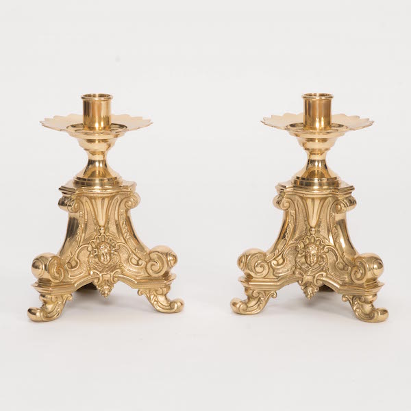 Cathedral Style Solid Brass Church Altar Candlestick