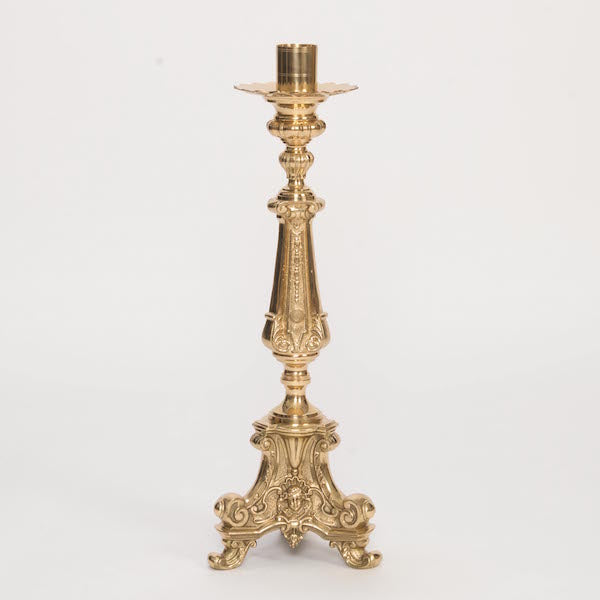 Cathedral Style Solid Brass Church Altar Candlestick