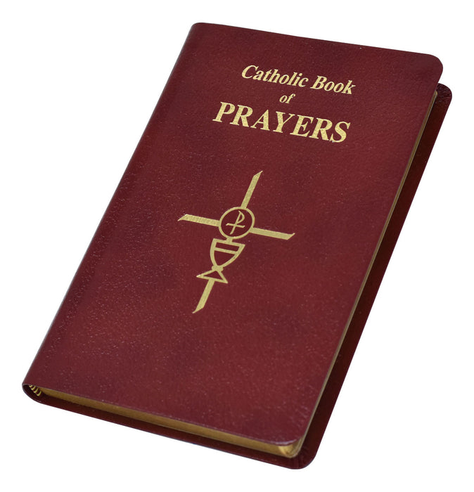 Catholic Book Of Prayers - Burgundy Leather