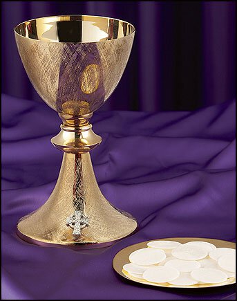 Celtic Cross Chalice with Paten Set