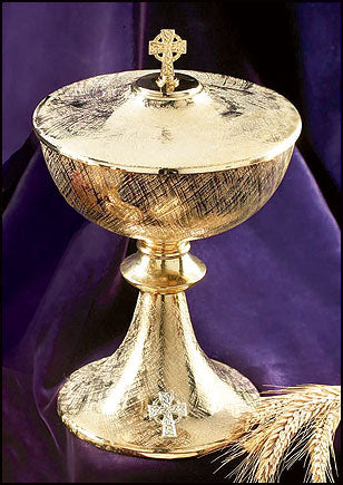 Celtic Cross Ciborium with Cover