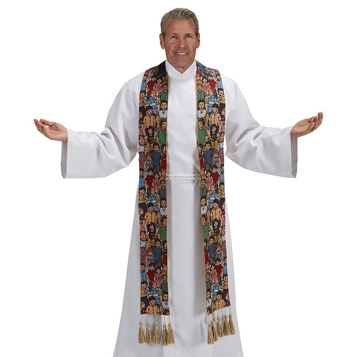 Children of the World Tapestry Stole Church Supply Church Apparels Stoles Overlay Stoles