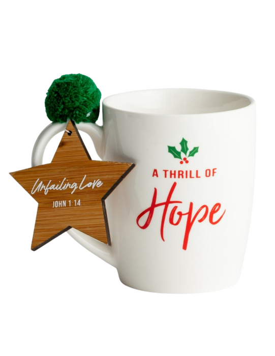 Christmas Mug with Ornament - A Thrill of Hope