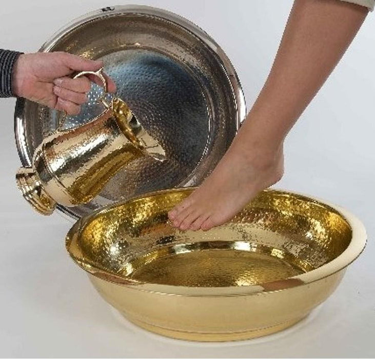 Church Service Washing Of The Feet Bowl in Solid Brass