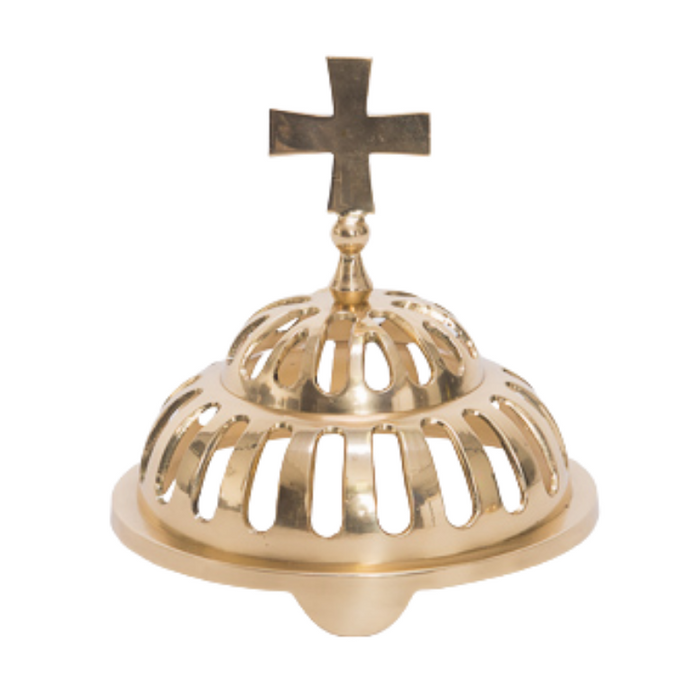 Classic Sanctuary Lamp Solid Brass Smoke Cap Polished Brass and Lacquered Sanctuary Lamp Smoke Cap  Classic Church Sanctuary Lamp Smoke Cap in Solid Brass