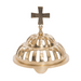 Classic Sanctuary Lamp Solid Brass Smoke Cap Polished Brass and Lacquered Sanctuary Lamp Smoke Cap  Classic Church Sanctuary Lamp Smoke Cap in Solid Brass