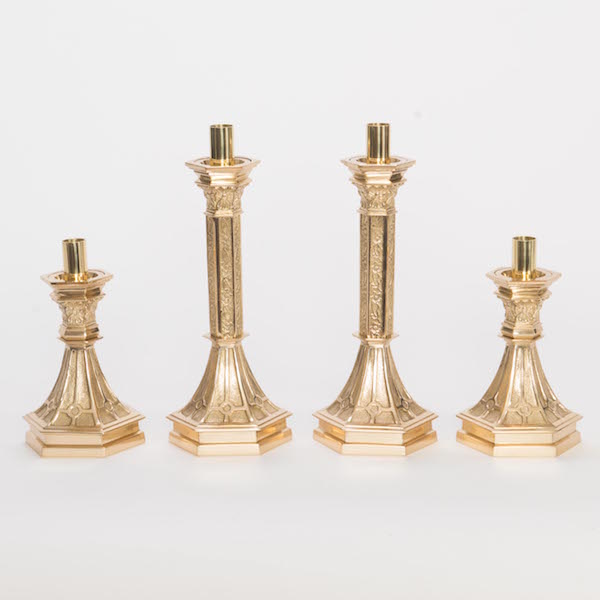 Classic Short Altar Solid Brass Candlestick Classic Short Altar Candlestick in solid brass.