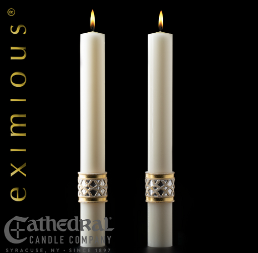 Complementing Altar Candle - Cathedral Candle - Merciful Lamb - 4 Sizes