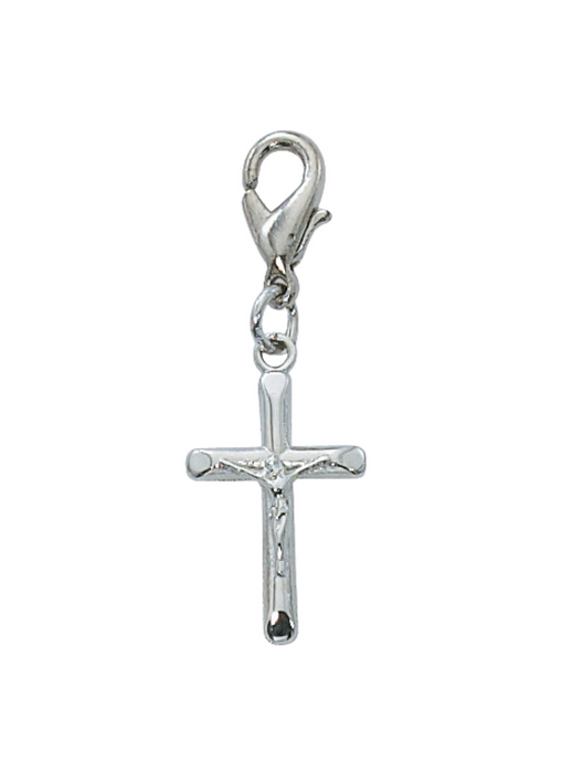 Charm con clip de crucifijo