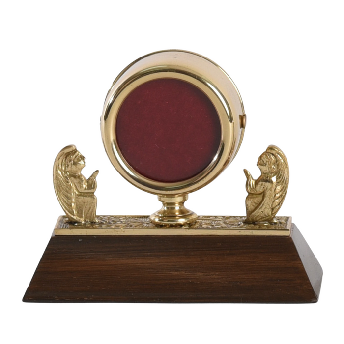 Small Solid Brass Reliquary with Base