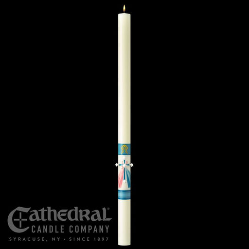 Divine Mercy ™ Paschal Candle - Cathedral Candle - Beeswax - 18 Sizes