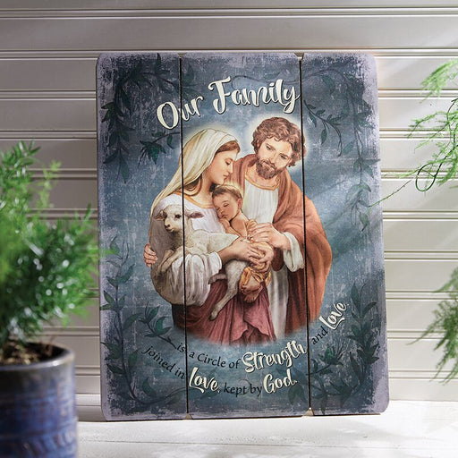 Holy Family Wood Pallet Sign Wood Pallet Sign - Family Holy Family Wood Pallet Sign