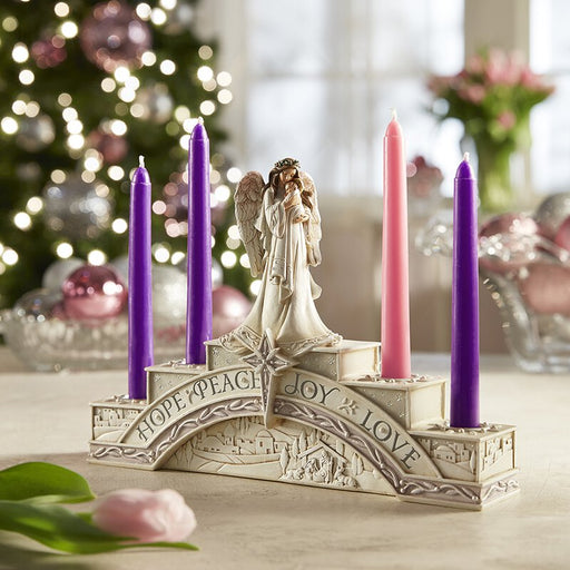 7.25"H Angel Advent Candle Holder