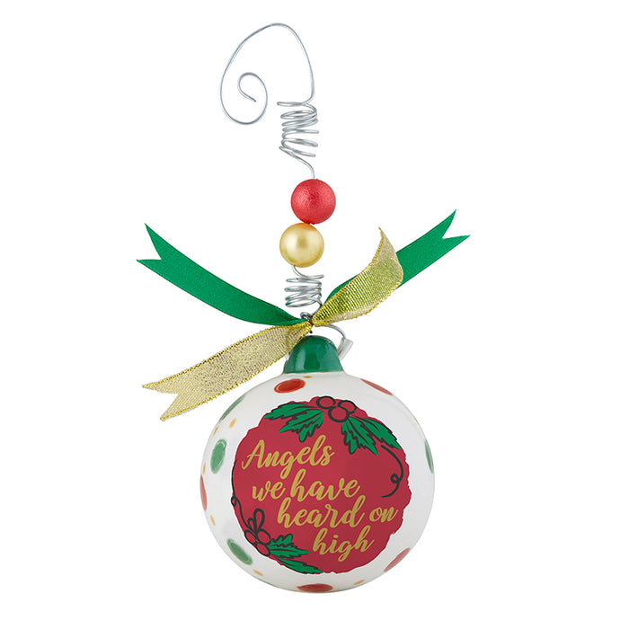 80mm Full-Color Ceramic Christmas Ornaments - Angels We Have Heard On High