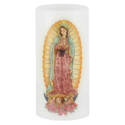 Flameless Devotional Candle - Our Lady of Guadalupe