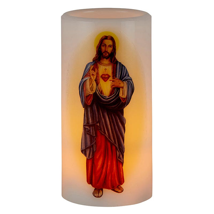 Flameless Devotional Candle - Sacred Heart