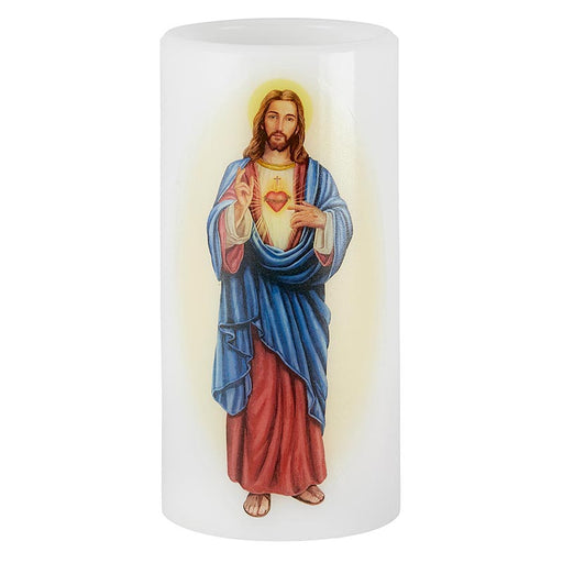 Flameless Devotional Candle - Sacred Heart