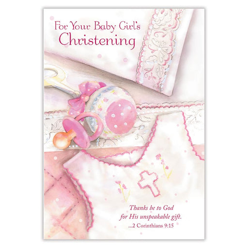 For Your Baby Girl's Christening - A Girl Christening Card