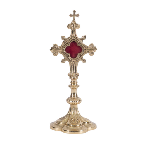 French Style Fleur De Lis Cross Reliquary Cross Reliquary