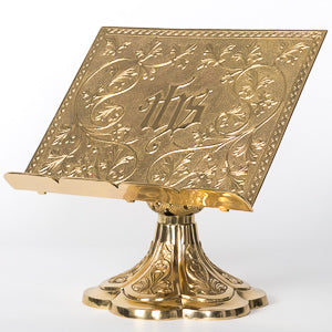 French Style Missal Bible Sacramentary Stand in Solid Brass Polished Brass and Lacquered Missal Stand- Adjustable height Book Rest.