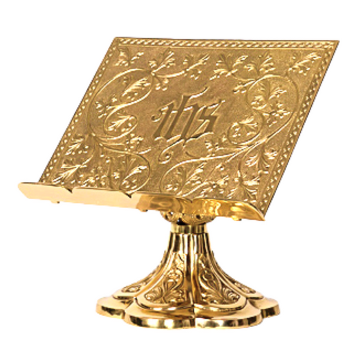 French Style Missal Bible Sacramentary Stand in Solid Brass Polished Brass and Lacquered Missal Stand- Adjustable height Book Rest.