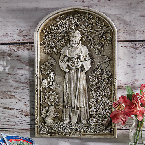 12" St. Fiacre Garden Plaque