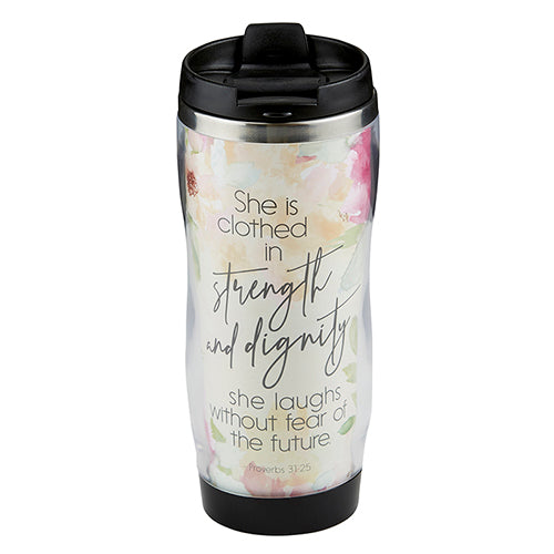 Strength & Dignity Travel Mug Mother's Day Present Mother's Day Gift Mother's Day special item Mother's Day Strength & Dignity Mug