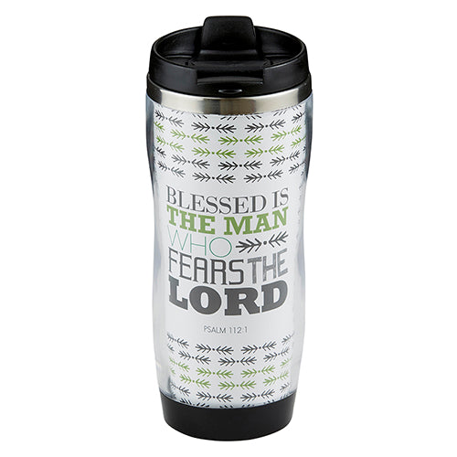 Blessed Is The Man Mug with Lid