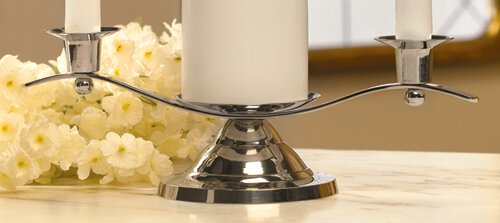 Wedding Unity Candleholder - Nickel Plated Weddings Wedding Symbols Anniversary Symbols Anniversary Present Wedding Present