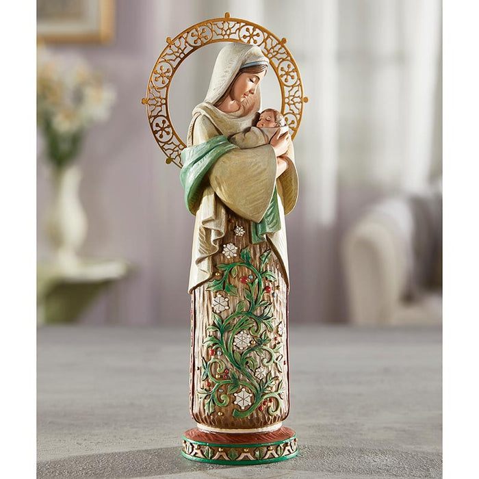 Madonna and Child Winter Figurine