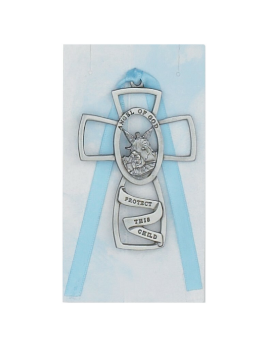 Guardian Angel Crib Cross - Blue