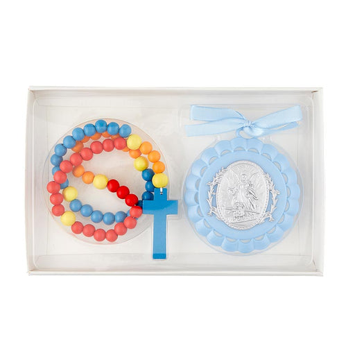 Guardian Angel Crib Medal With Kiddie Rosary - 3 Pieces Per Package