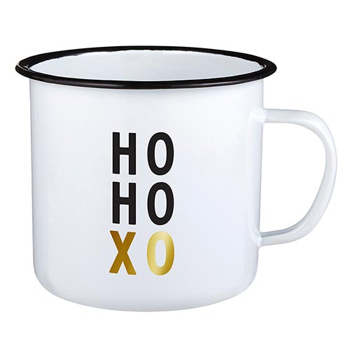 HO HO XO -  Holiday Enamel Mug