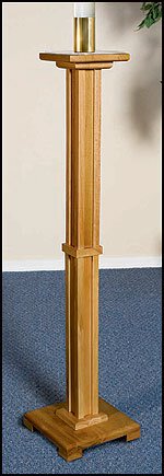 43" Hardwood Paschal Candleholder