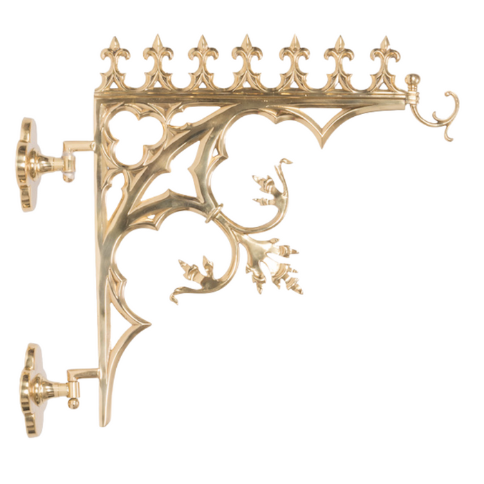 Hinged Traditional Sanctuary Lamp Bracket Traditional Hanging Sanctuary Lamp Wall Bracket w/ Hinged Pivot Wall Mount 