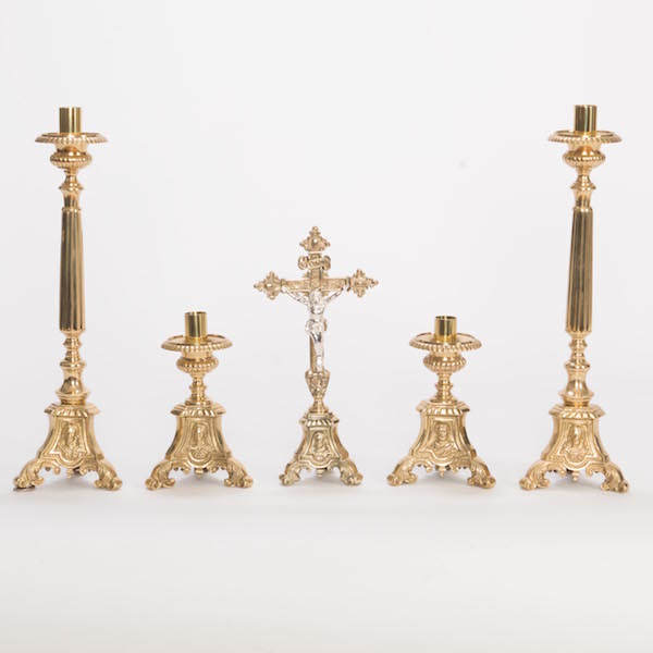 Holy Family Brass Candlestick