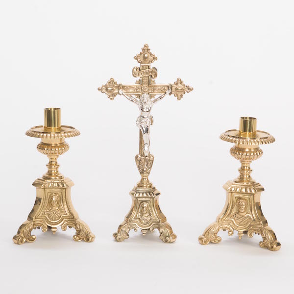 Holy Family Brass Candlestick