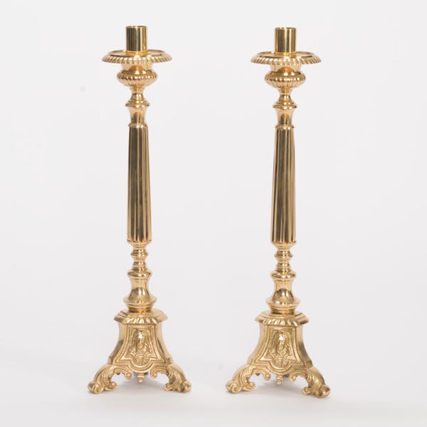 Holy Family Brass Candlestick