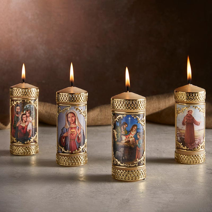 Holy Family Devotional Candle