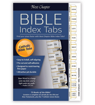 9" H Horizontal Bible Tabs - Catholic Version