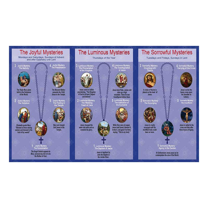 How to Pray the Rosary Pocket Card - 24 Pieces Per Package