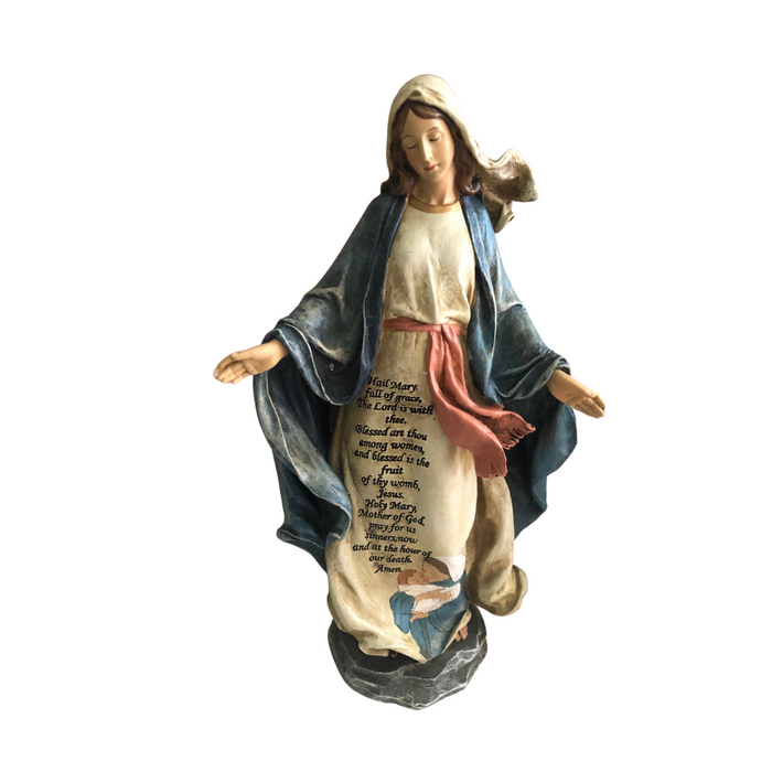 12" Hail Mary Prayer Figurine - Figures of Faith