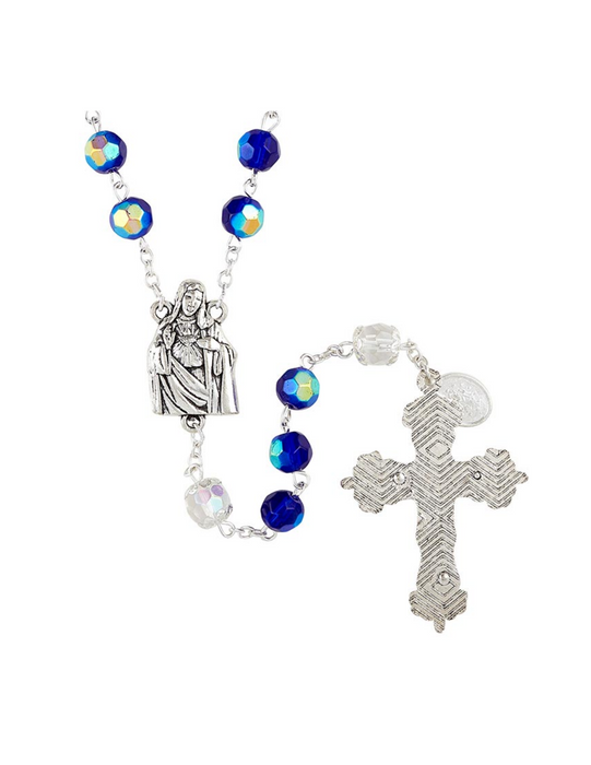 Immaculate Heart of Mary Crystal Bead Rosary